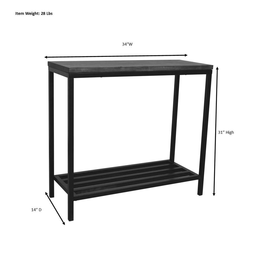 Ryan Console Table - Chestnut/Black. Picture 7