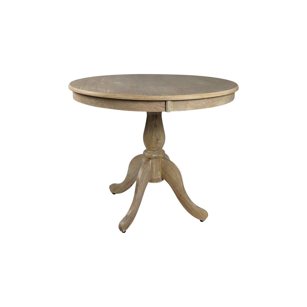 Fairview 36" Round Pedestal Dining Table - Natural Driftwood. Picture 2