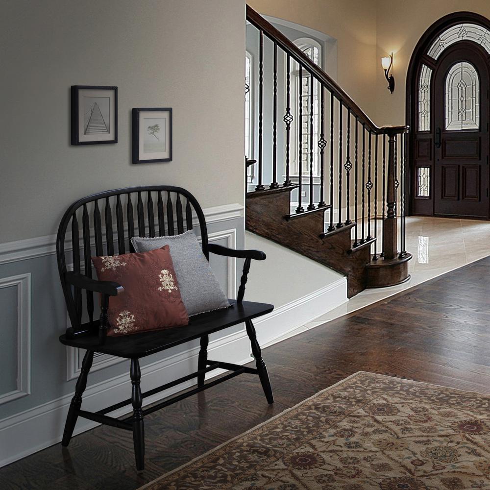 Windsor Bench - Antique Black. Picture 6