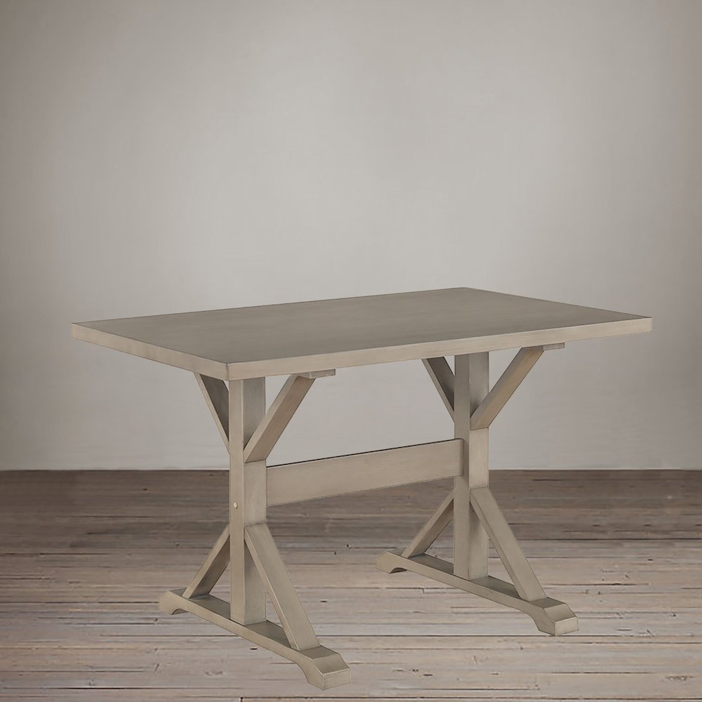 Florence Trestle Table and 4 Romero Parson Upholstered Chairs. Picture 4