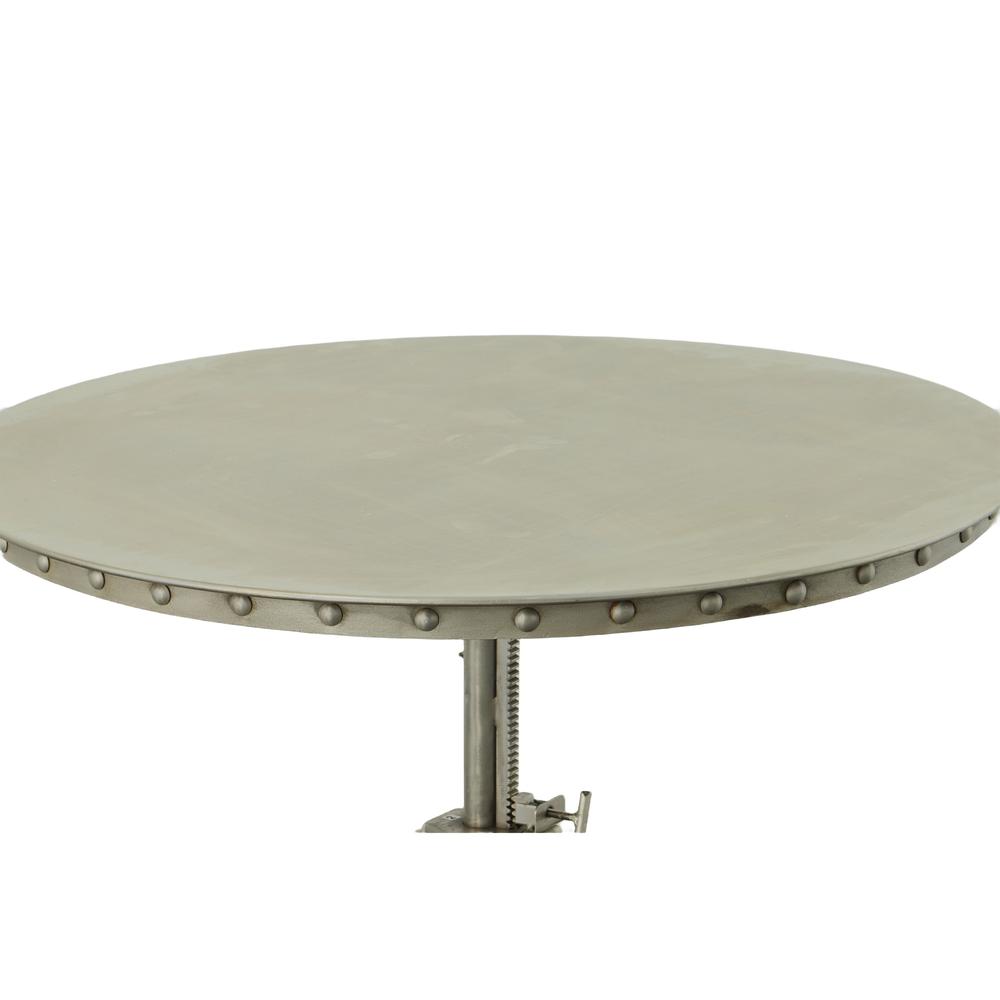 Mundra Adjustable Crank Table - Antique Nickel. Picture 3