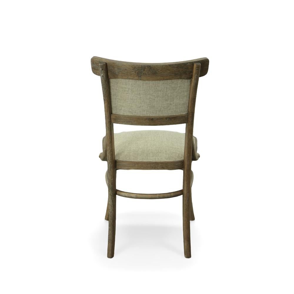 Diana Dining Chair - Set of 2 - Vintage Walnut - Peppered Upholstery. Picture 5