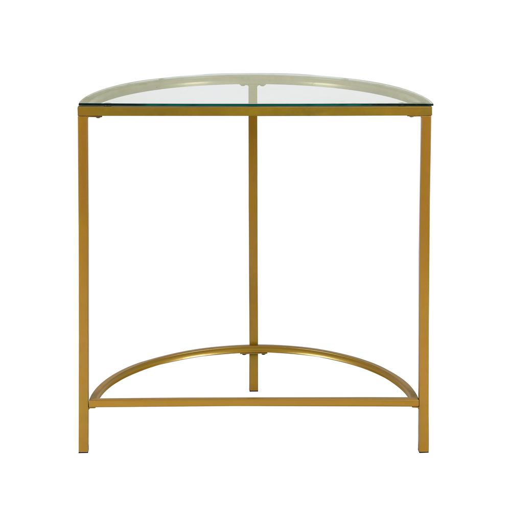 Fenice Demilune Console Table - Gold. Picture 3