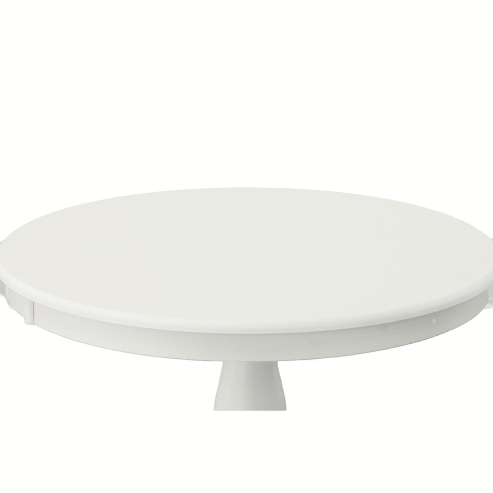 Fairview 36" Round Pedestal Dining Table - White. Picture 3