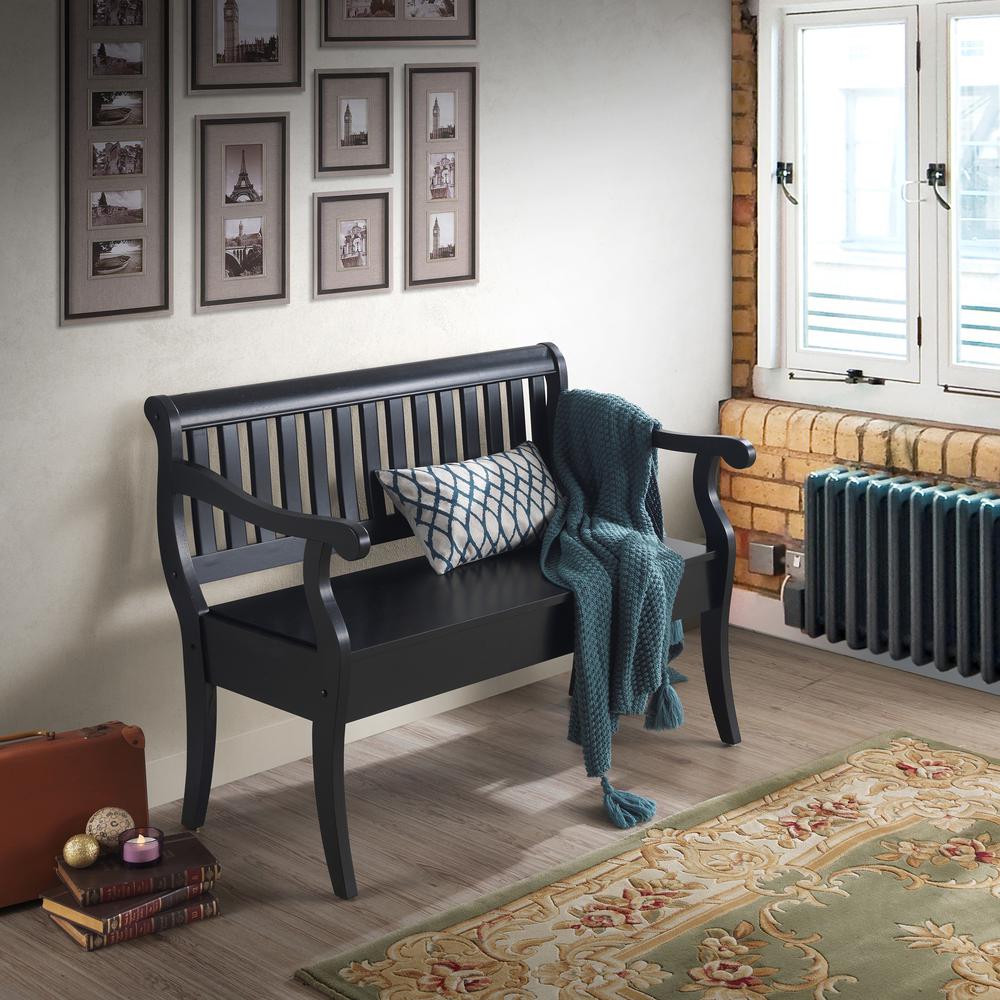 Veranda Storage Bench - Antique Black. Picture 8