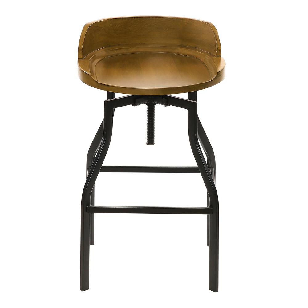 Marais Adjustable Barstool - Harvest Oak/Black. Picture 2