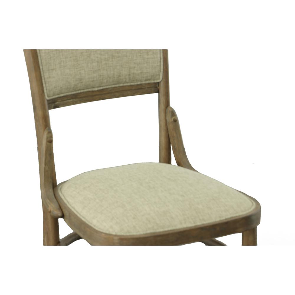 Diana Dining Chair - Set of 2 - Vintage Walnut - Peppered Upholstery. Picture 6