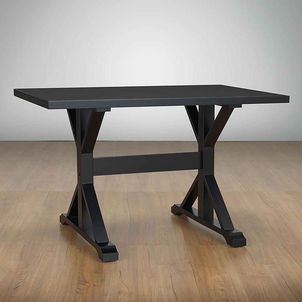 Florence Trestle Table - Antique Black. Picture 3