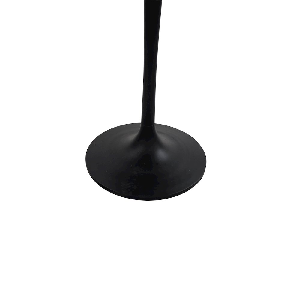 Alden Wood Top 36" Round Dining Table - Warm Black Top - Black Base. Picture 5