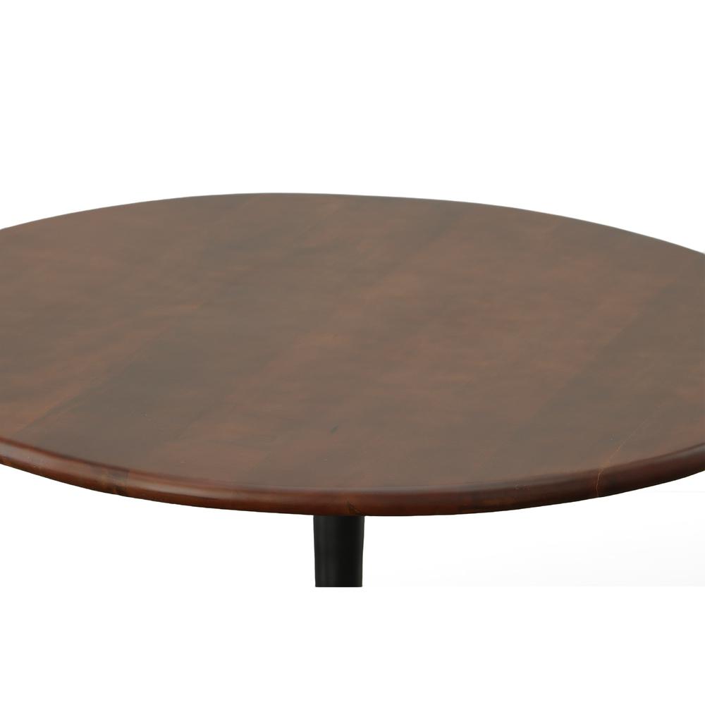Alden Wood Top 40" Round Dining Table - Elm/Black. Picture 4