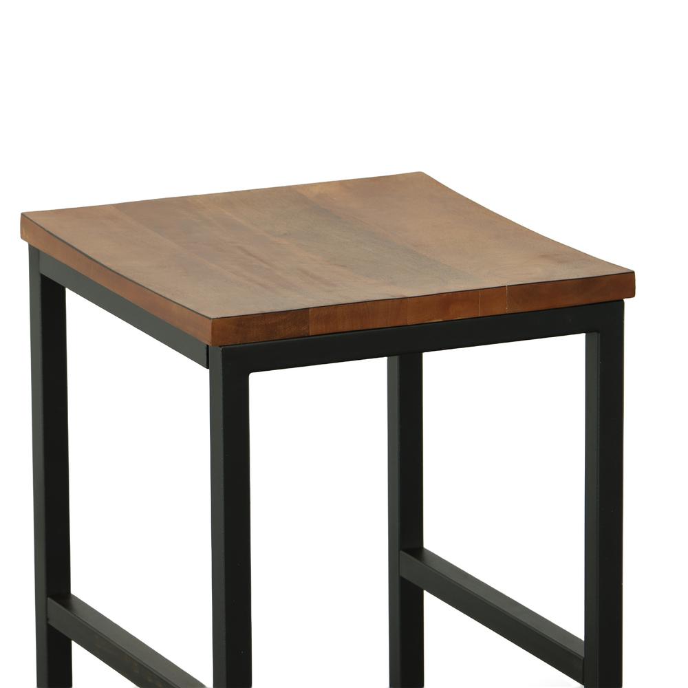 Aileen 30" Barstool - Chestnut/Black. Picture 2
