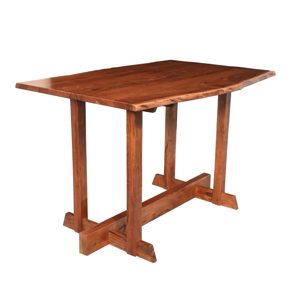 Live Edge Dining Table - Natural Acacia - Honey Gold. Picture 1