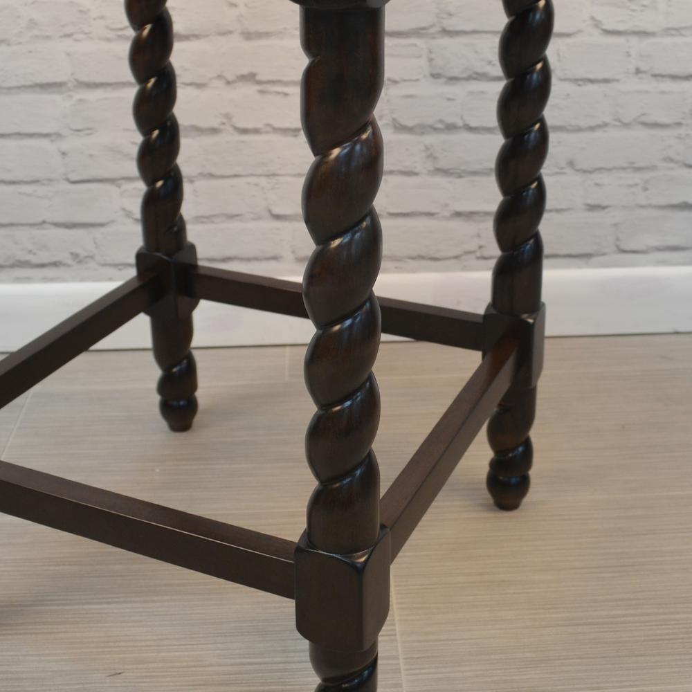 Remick 24" Counter Stool - Espresso - Linen Upholstery. Picture 6