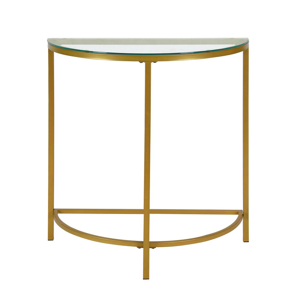 Fenice Demilune Console Table - Gold. Picture 1