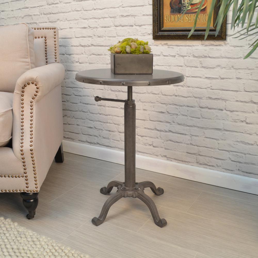 Colton Adjustable Vintage Table - Industrial. Picture 4