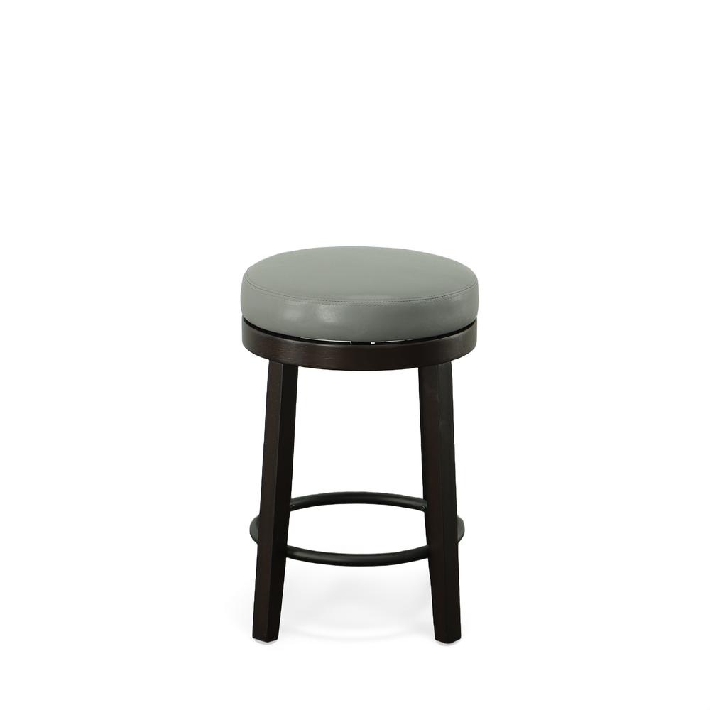 Era Swivel 24" Counter Stool - Set of 2 - Gray/Espresso. Picture 4