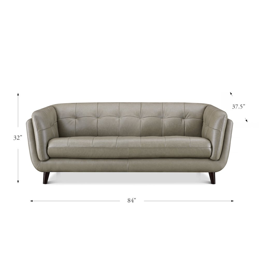 Solana Leather Sofa in Chico Slate Color. Picture 2
