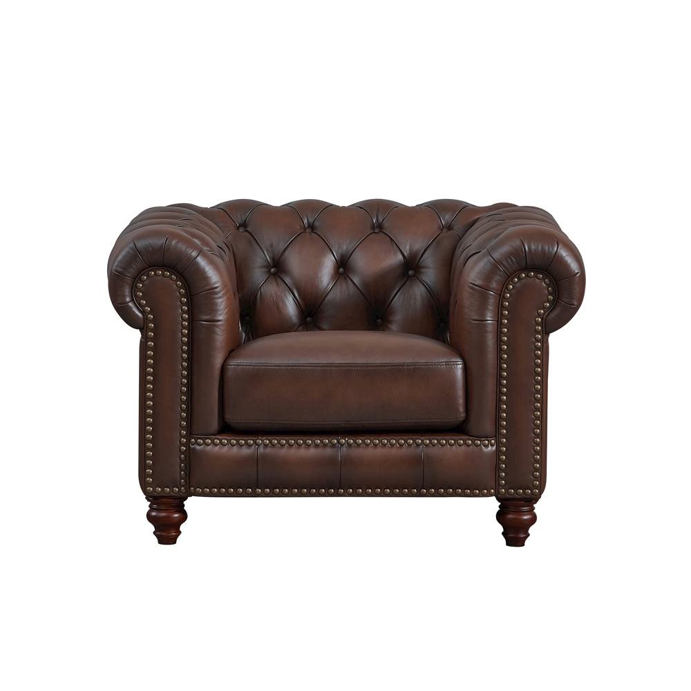 Alton Bay Leather Chair. Picture 1