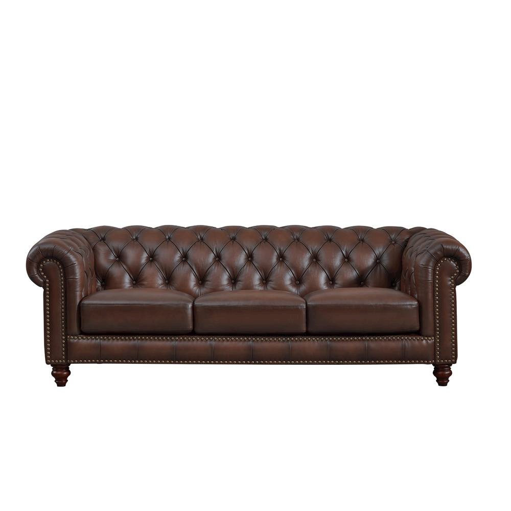 Alton Bay Leather Sofa. Picture 1