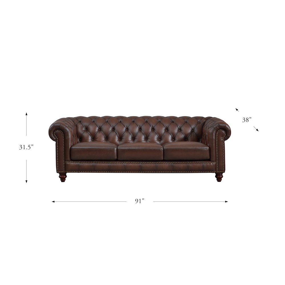 Alton Bay Leather Sofa. Picture 4