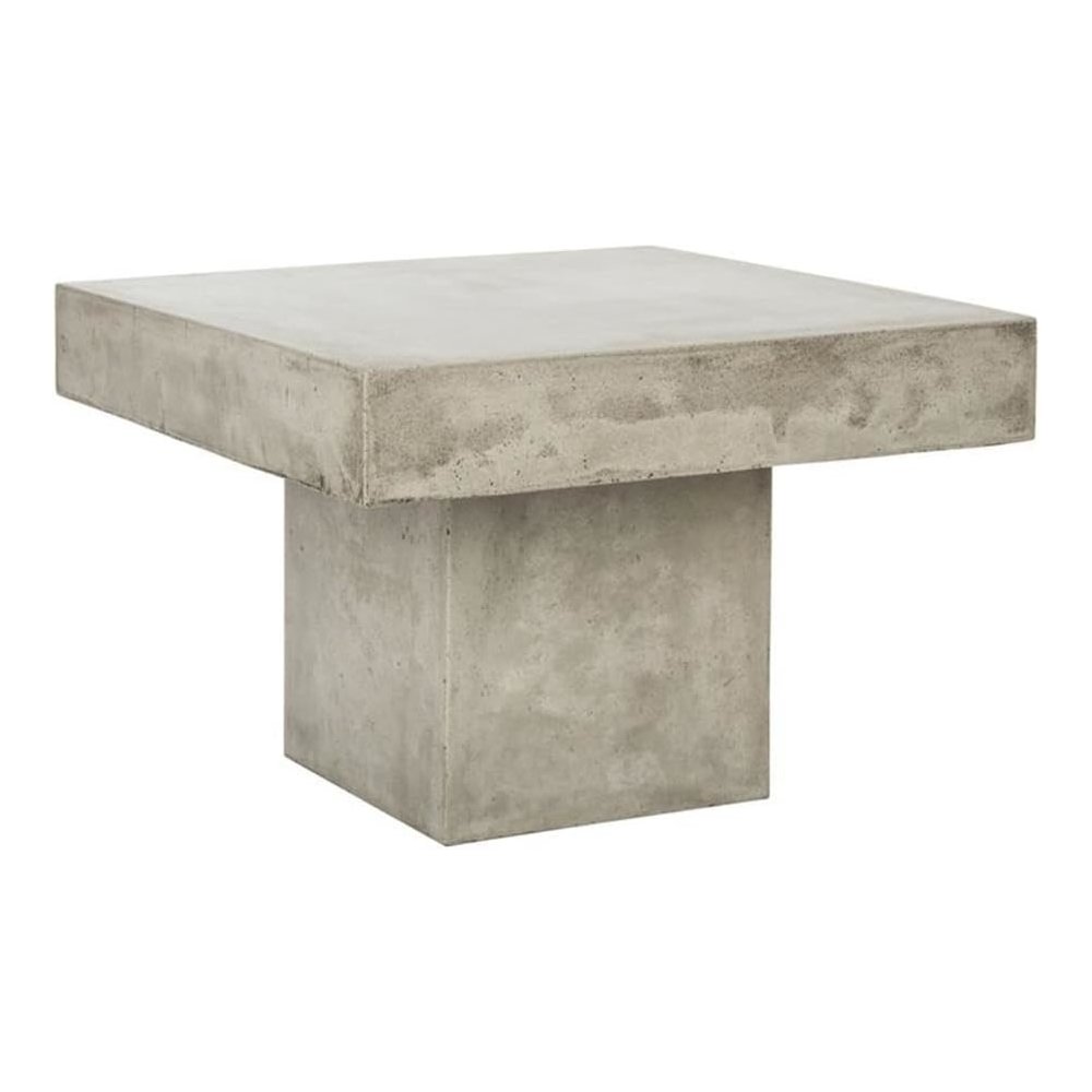 Tallen Dark Grey Indoor/Outdoor Modern Concrete 15.75" Coffee Table. Picture 2