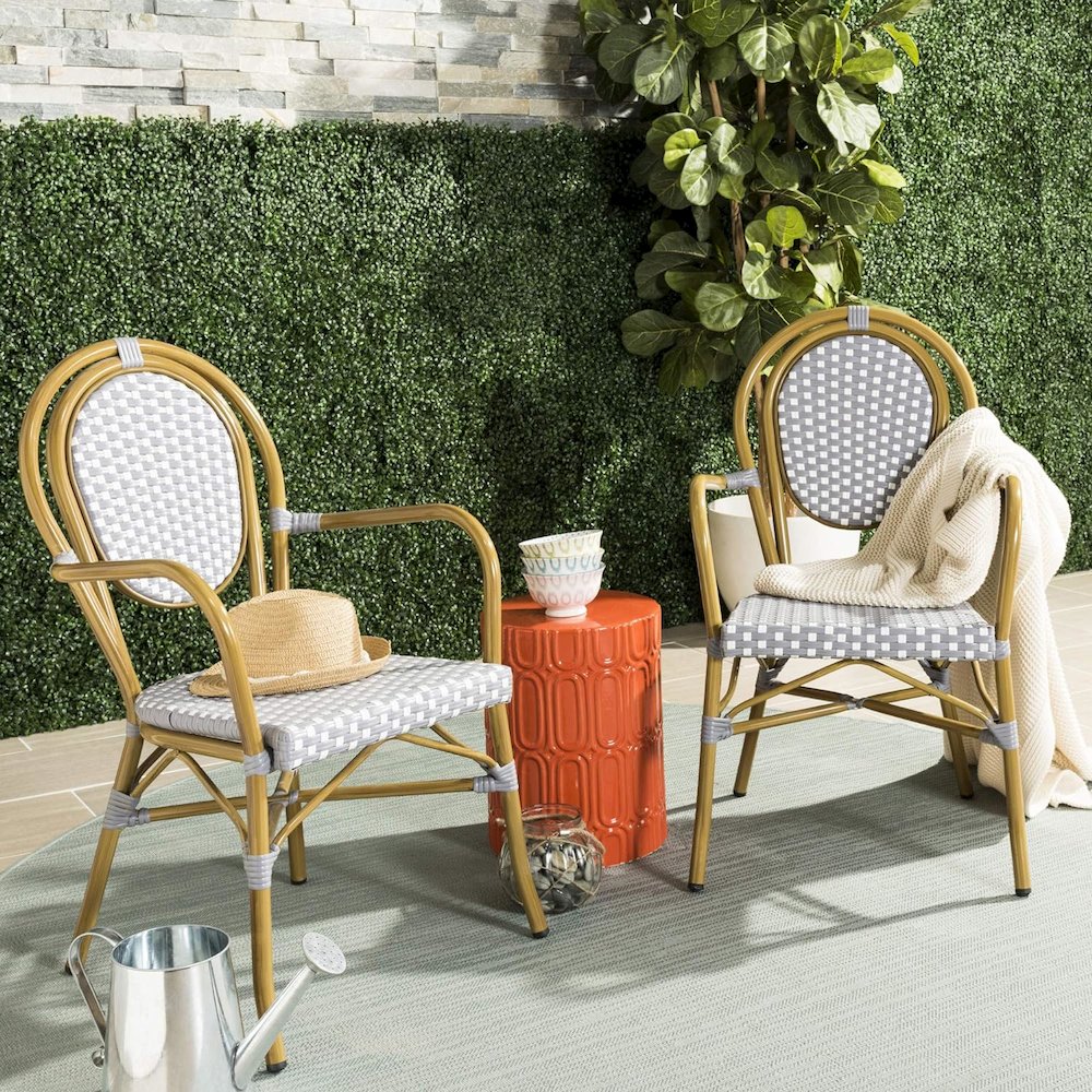 Rosen French Bistro Stacking Arm Chair. Picture 4