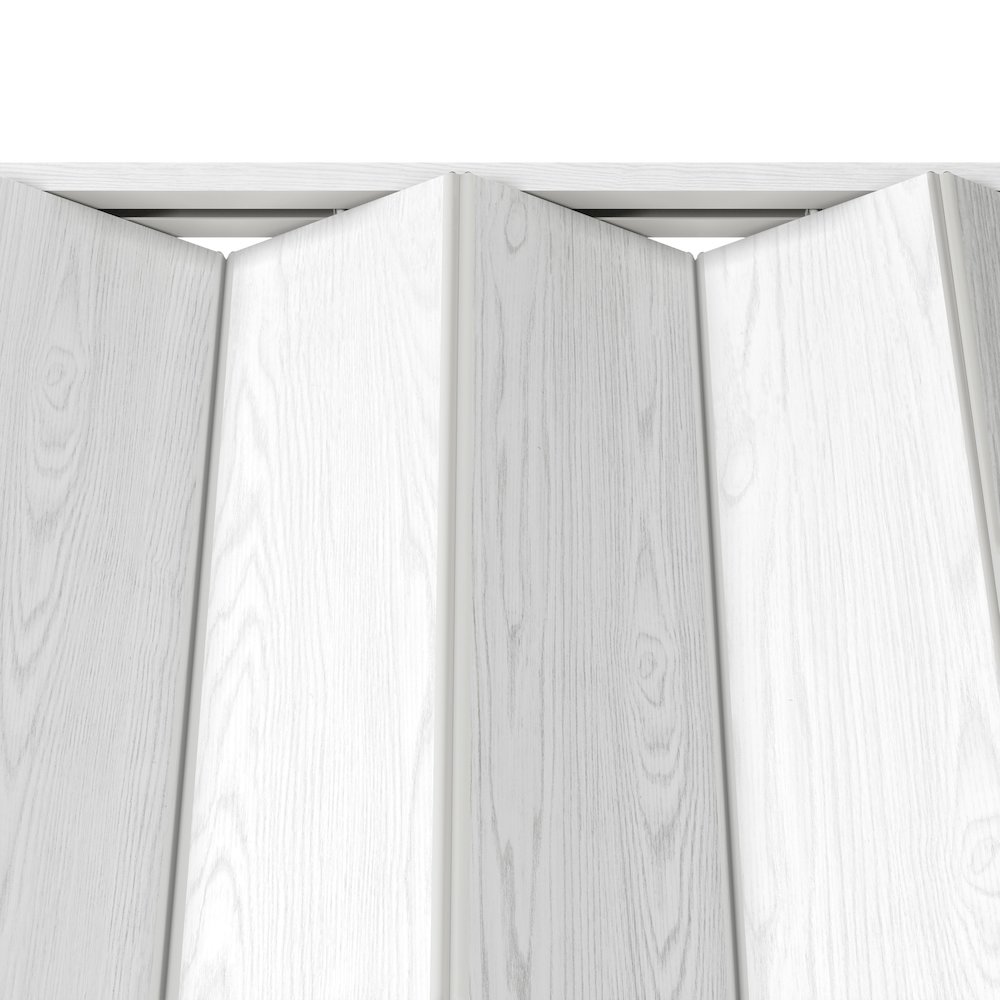 36" W Double Walled Foldable Heavy Duty Accordion Doors, White. Picture 8