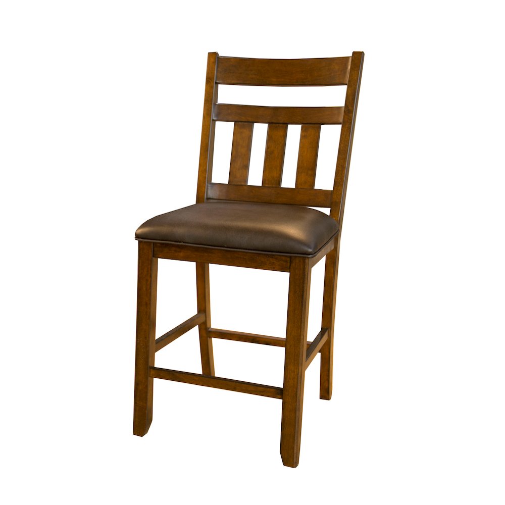 Mason Slatback Upholstered Stool, Mango. Picture 1