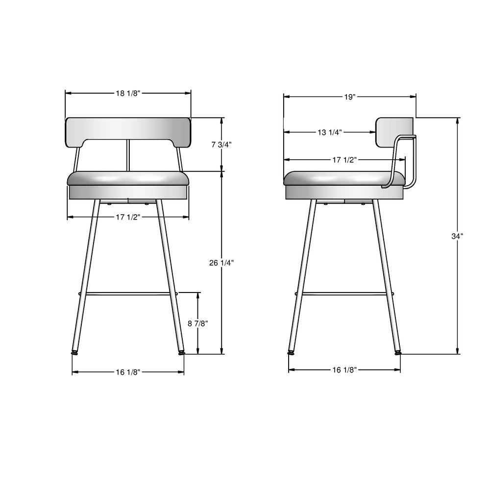 Monza 26 in. Swivel Counter Stool. Picture 9