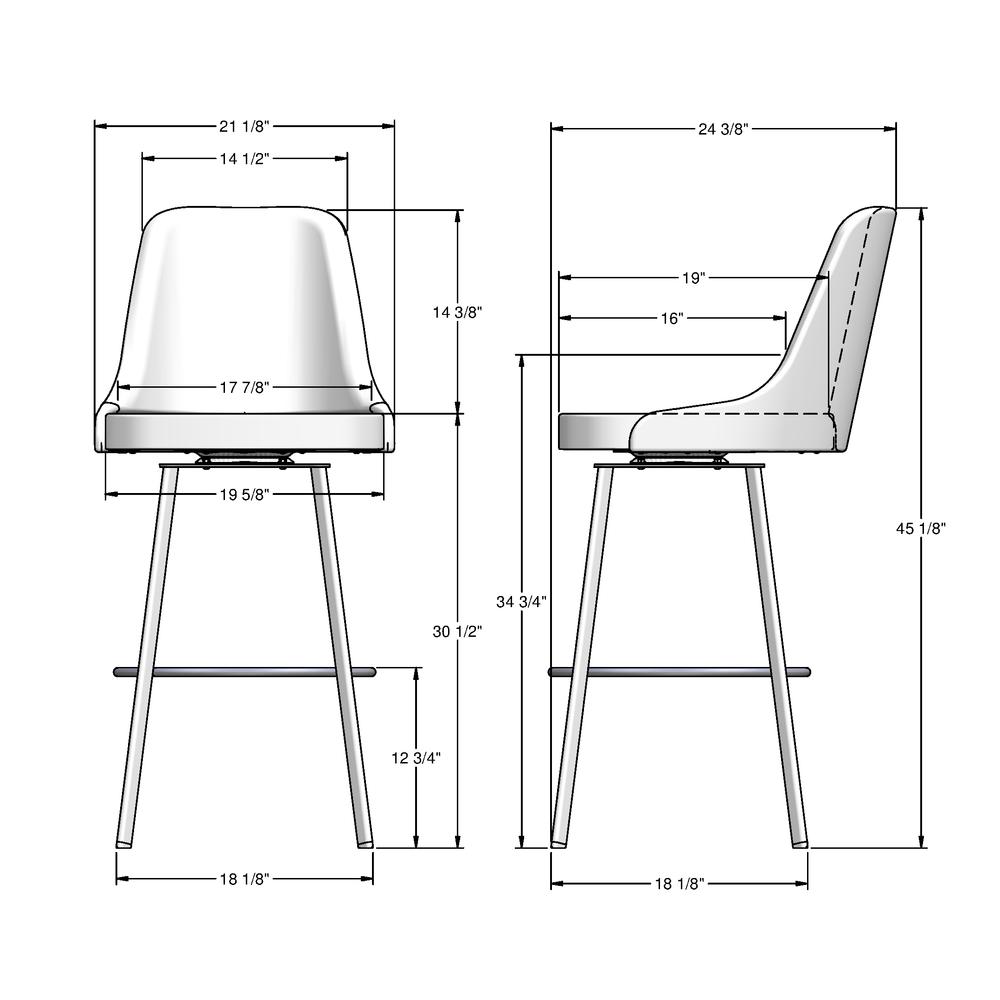 Harper 30 in. Swivel Bar Stool. Picture 9