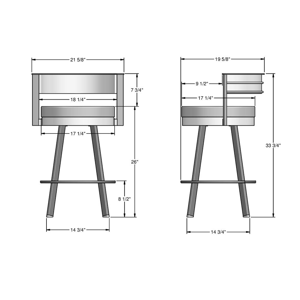 Browser 26 in. Swivel Counter Stool. Picture 9