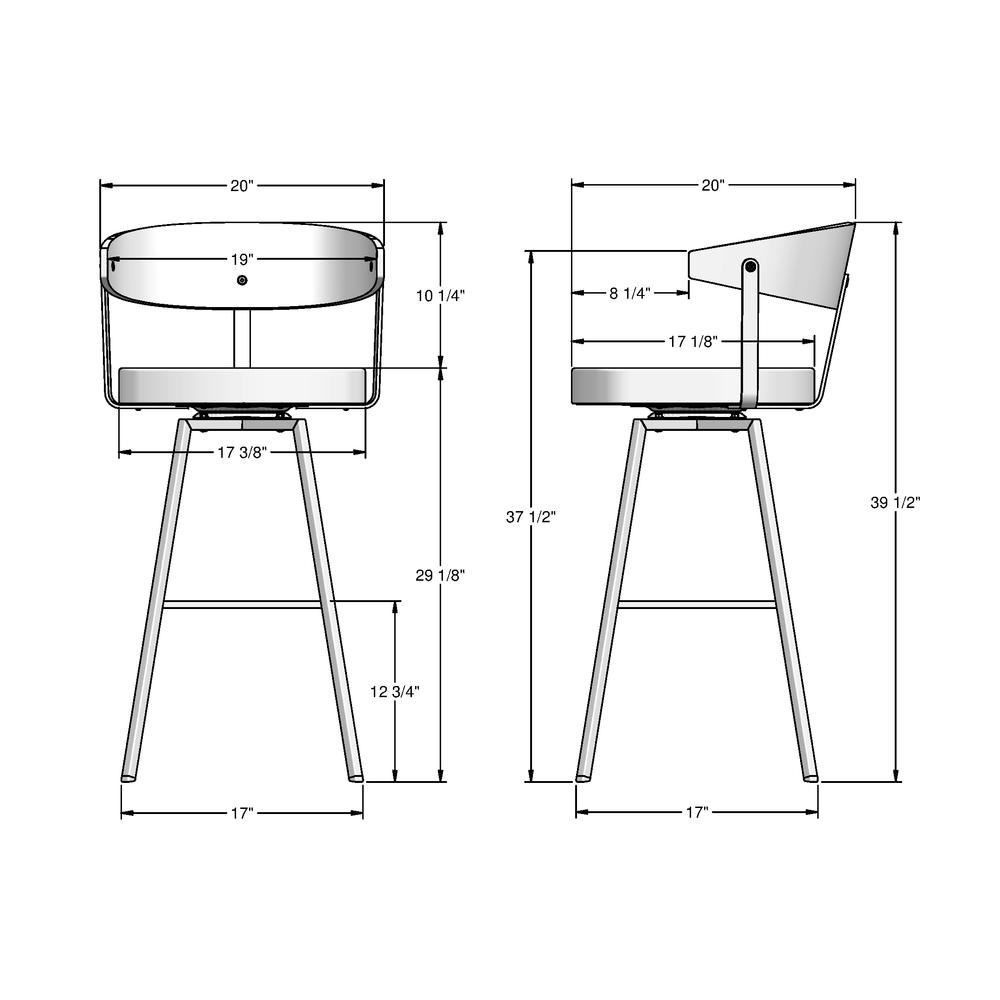 Quinton 30 in. Swivel Bar Stool. Picture 10