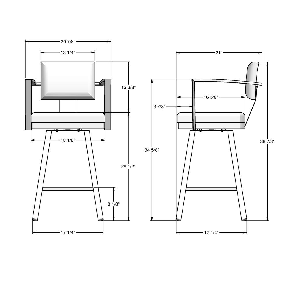 Akers 26 in. Swivel Counter Stool. Picture 6