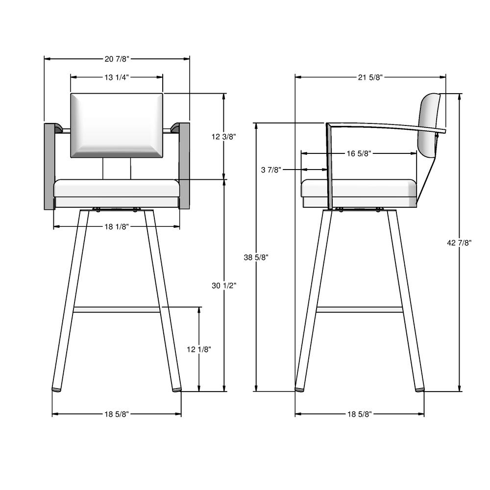 Akers 30 in. Swivel Bar Stool. Picture 6