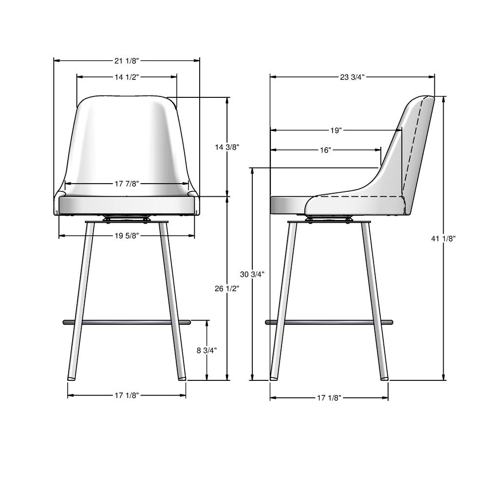 Harper 26 in. Swivel Counter Stool. Picture 9