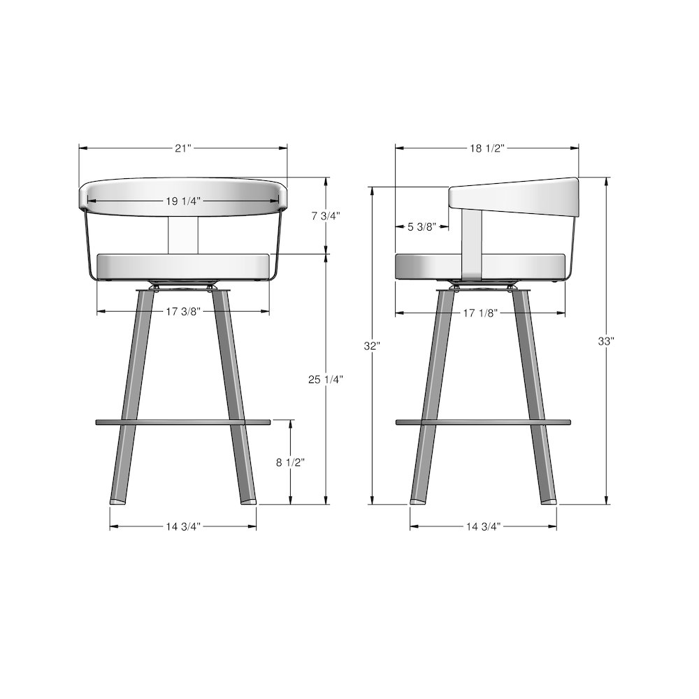 Lars 26 in. Swivel Counter Stool. Picture 10