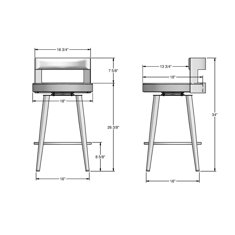 Paramont 26 in. Swivel Counter Stool. Picture 9