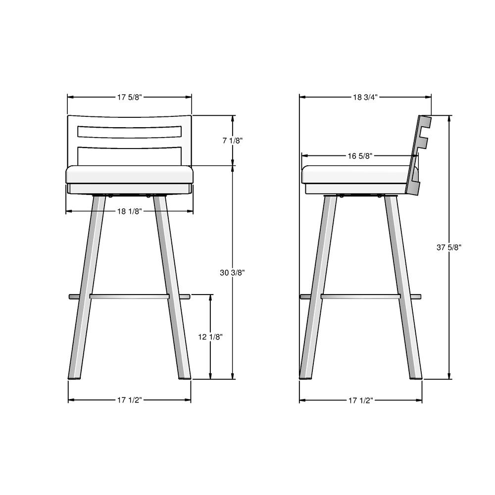 Derek 30 in. Swivel Bar Stool. Picture 9