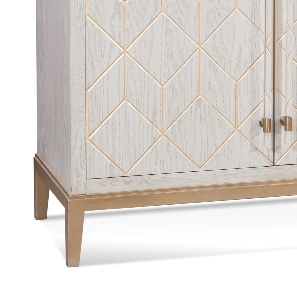 Perrine White Bar Cabinet. Picture 3