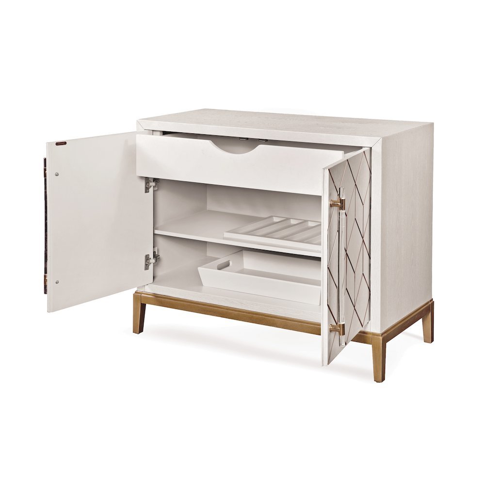 Perrine White Bar Cabinet. Picture 4