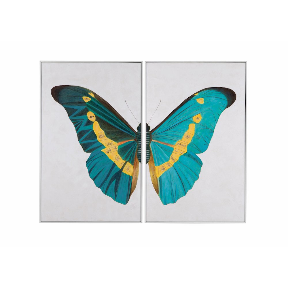 Butterfly Wings Framed Canvas Set of 2. Picture 1