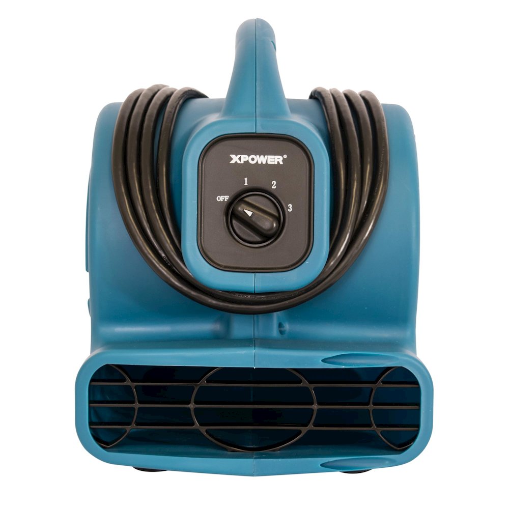 P-80A 600 CFM Multi-Purpose Mini Air Mover, Utility Fan, Dryer, Blower - Blue. Picture 20