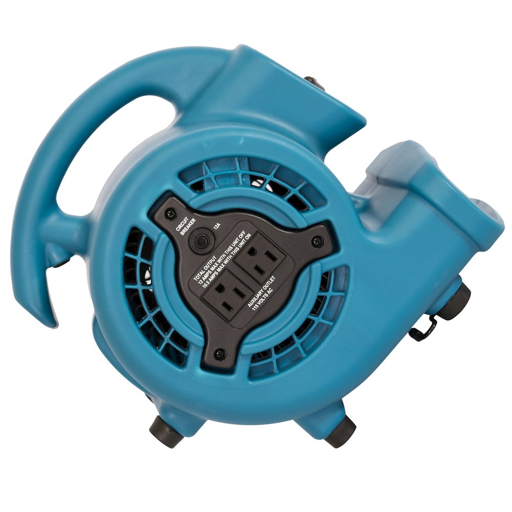 P-80A 600 CFM Multi-Purpose Mini Air Mover, Utility Fan, Dryer, Blower - Blue. Picture 2