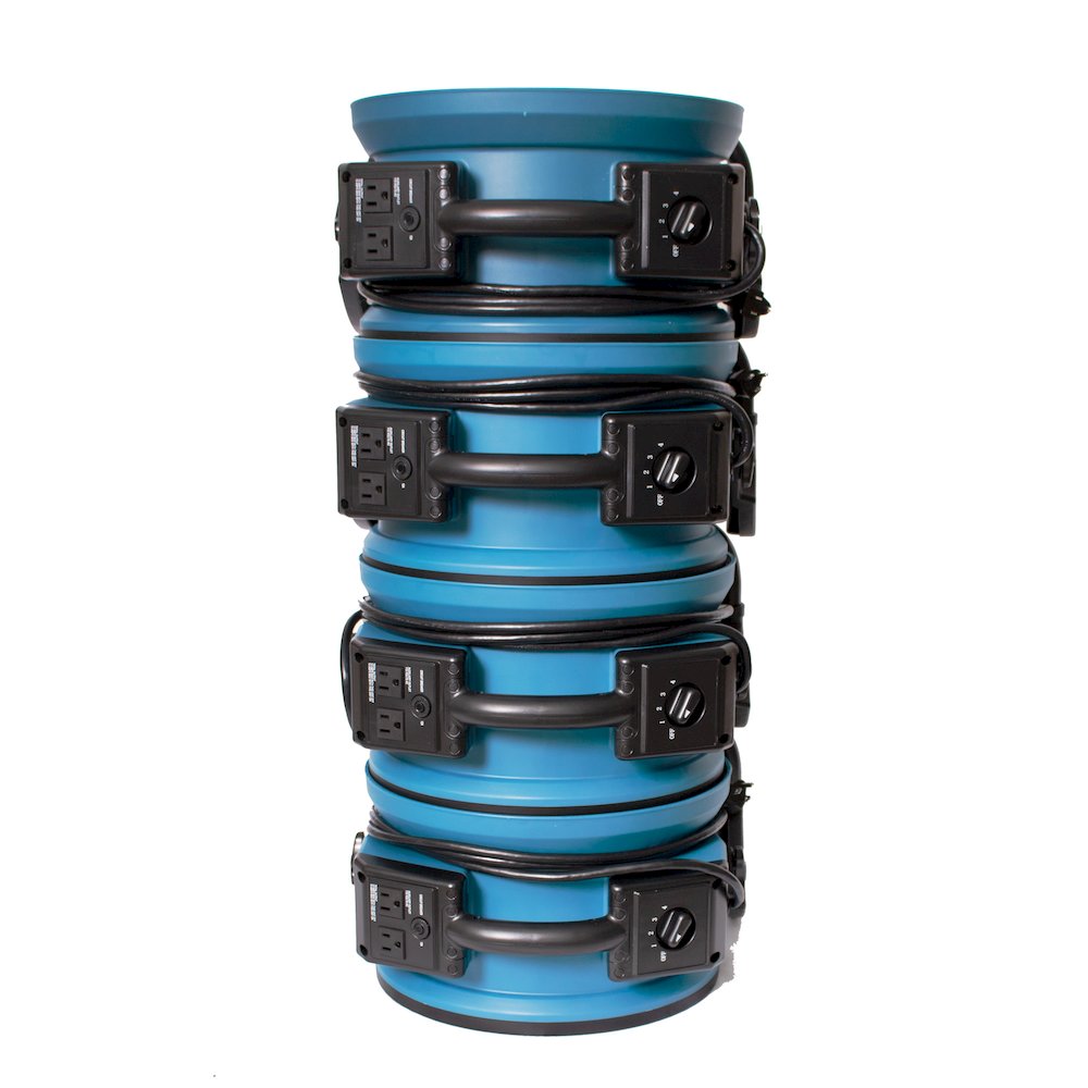 1/4 HP 2100 CFM Variable Speed Sealed Motor Ventilation Axial Air Mover - Blue. Picture 23
