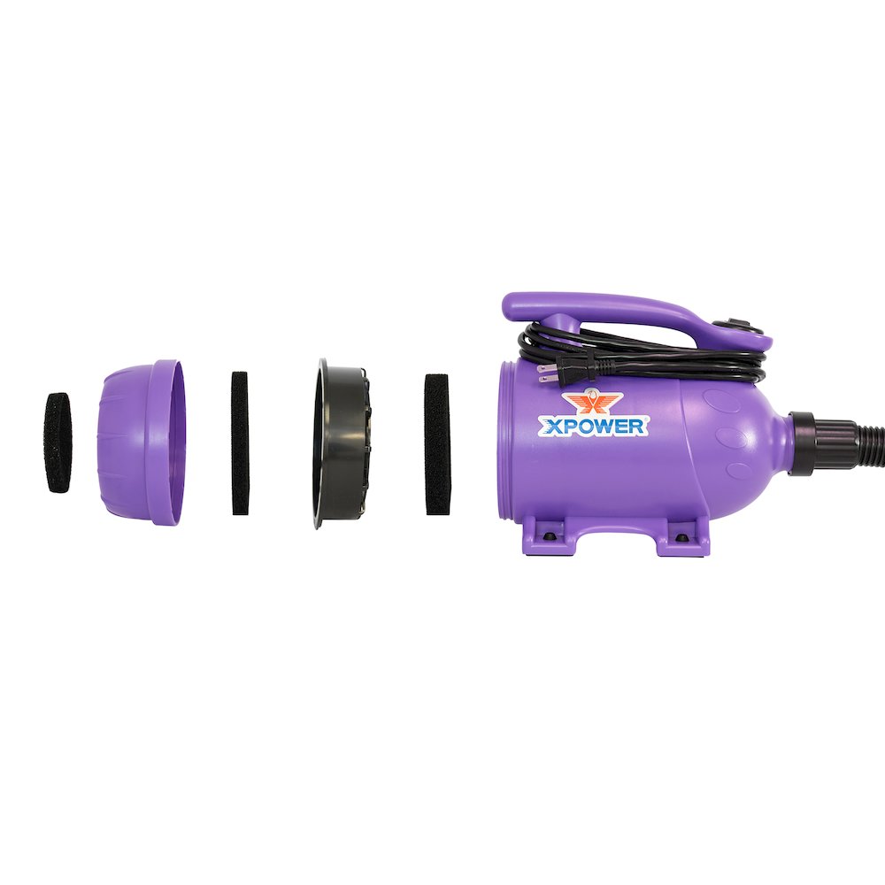 B-2 Pro at Home Pet Grooming Dog Force Hair Dryer and Vacuum - Purple. Picture 1
