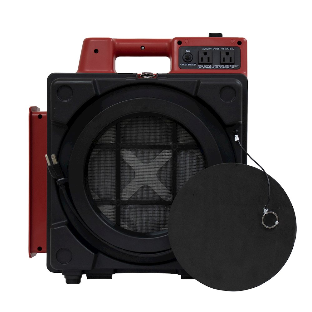 3 Stage Filtration HEPA Purifier System, Negative Air Machine - Red. Picture 4