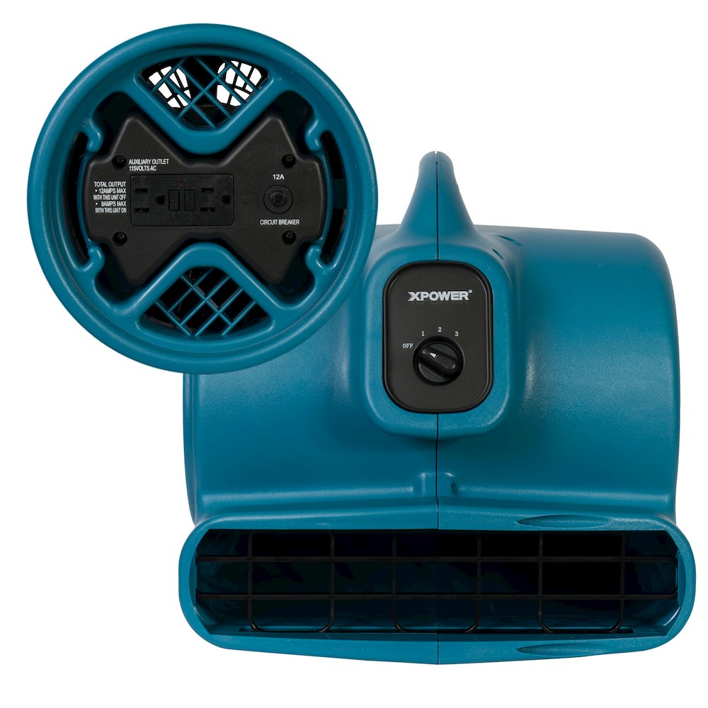 1/3 HP 2600 CFM 3 Speed, Carpet Dryer, Blower with Built-in GFCI Power Outlets. Picture 3