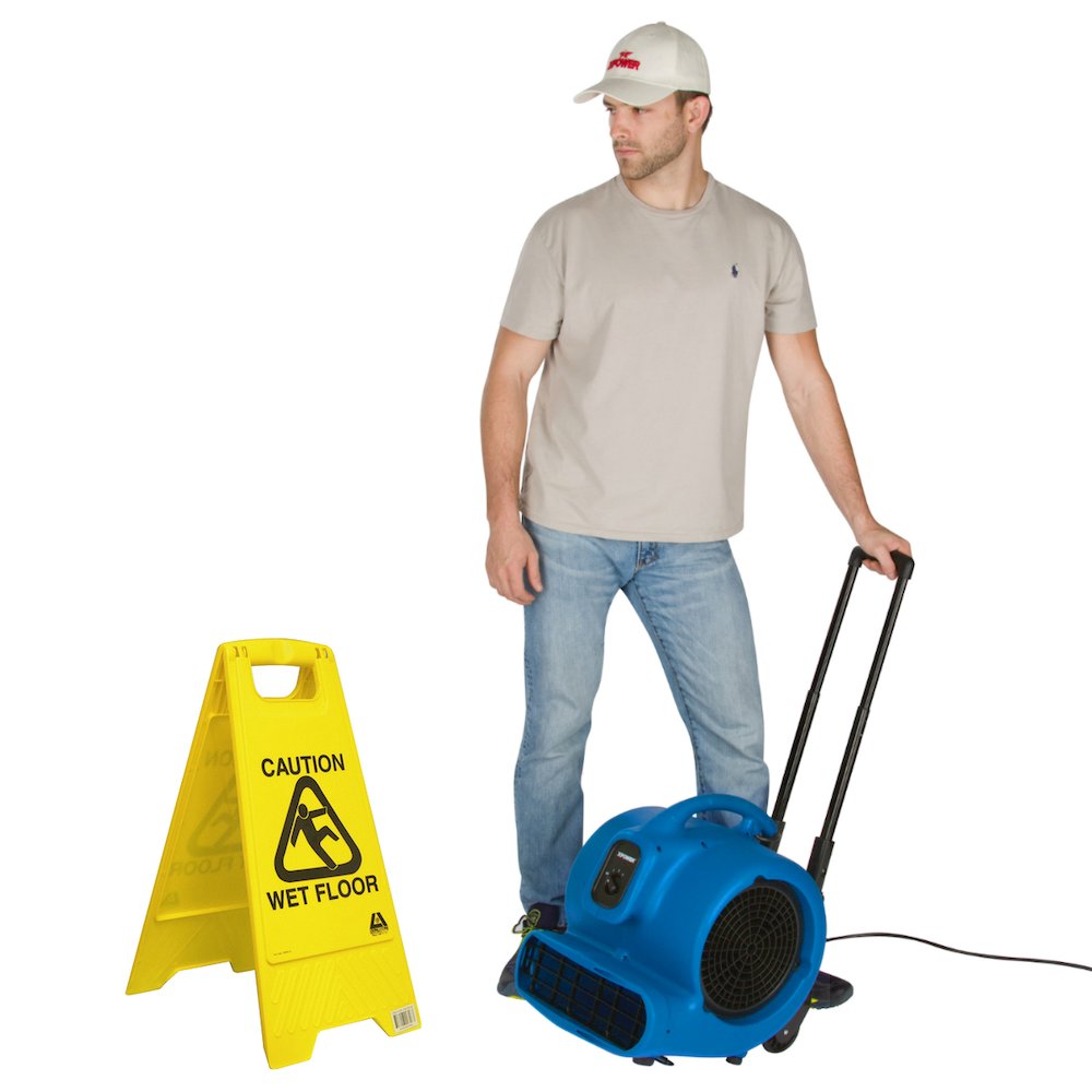 3/4 HP 3200 CFM 3 Speed, Carpet Dryer, Blower with Telescopic Handle and Wheels. Picture 6