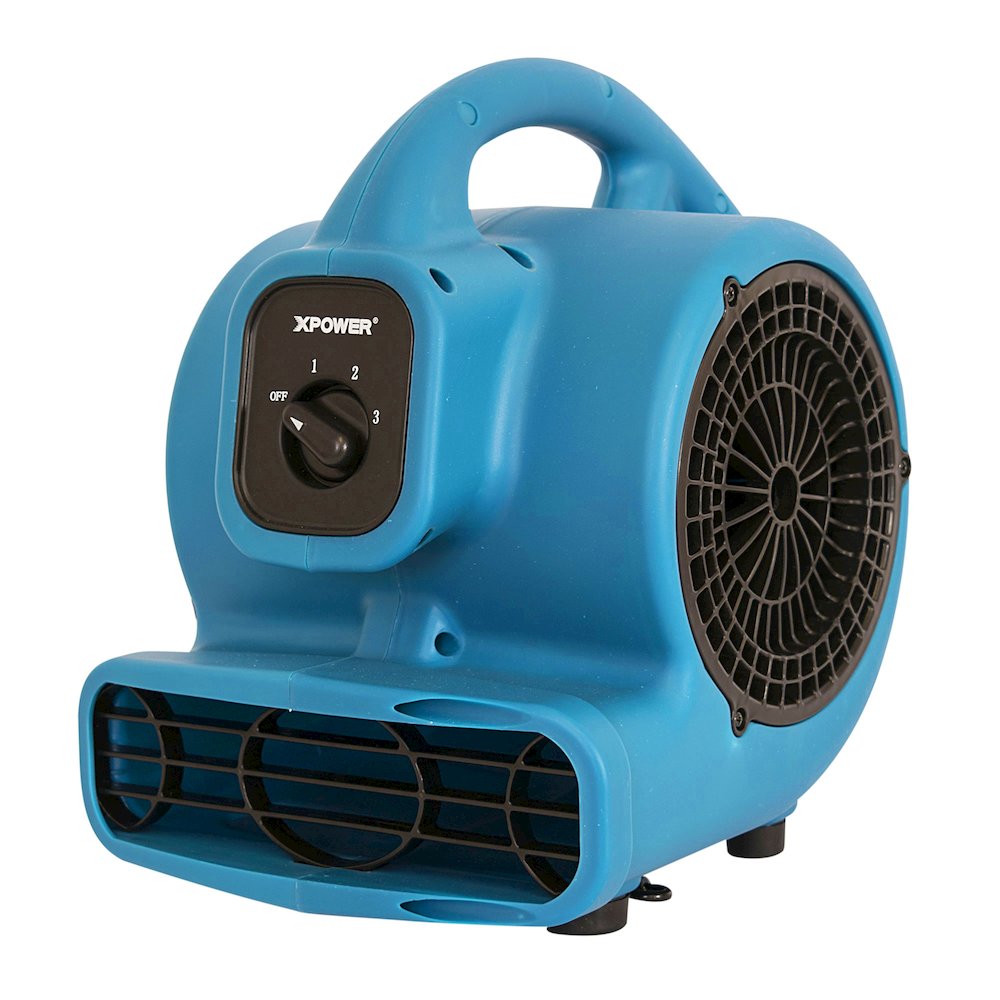 P-80A 600 CFM Multi-Purpose Mini Air Mover, Utility Fan, Dryer, Blower - Blue. Picture 18