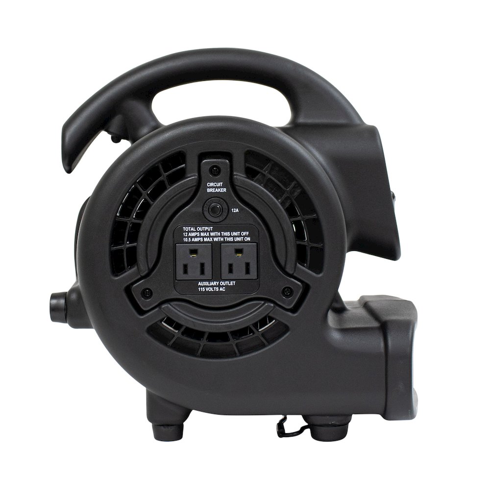 P-80A 600 CFM Multi-Purpose Mini Air Mover, Utility Fan, Dryer, Blower - Black. Picture 10